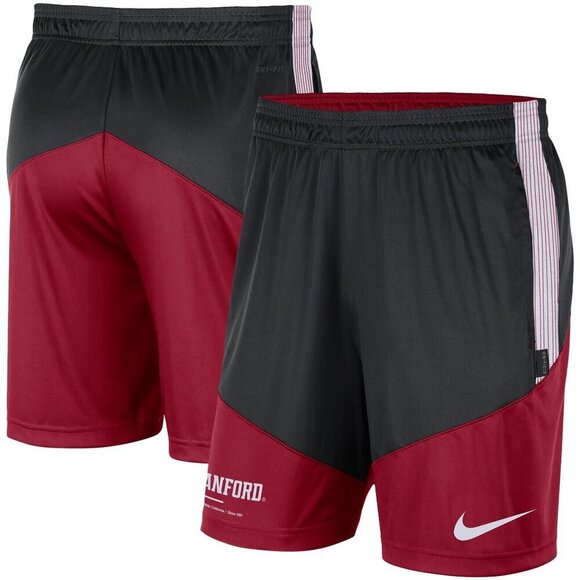NWT Nike Black Stanford Cardinal Team Performance Knit Shorts Size XXL - Picture 1 of 8